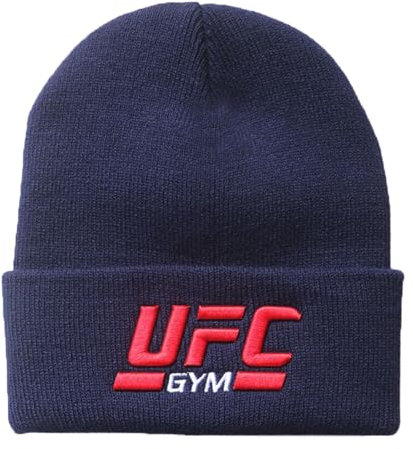 MATRIXX Winter Mütze U.F.C, Weiche Cuffed Beanie Strickmütze mit Stickerei, Klassisches Design Beanie Hats für Sport Freien-Navy||1 Piece