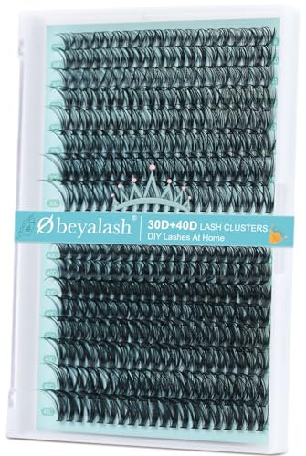 Lash Clusters 30D+40D Cluster Eyelashes Individual 320PCS D Curl Cluster Lashes 9-16mix DIY Eyelash Individuals Wispy Cluster Lashes Individual Cluster Eyelashes by Obeyalash (30D+40D D Curl 9-16mix)
