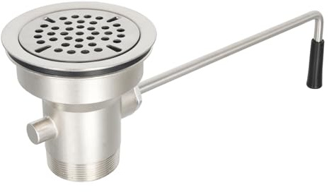 Phivan 3-1/2 Inch Commercial Sink Drain with Twist Handle Waste Drain Valve