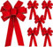 6 Pièces Gros Noeud Rouge Noel - 78 x 27cm Noeud de Porte Noel - Gros Noeud Rouge Noel Exterieur pour Décoration de Porte D'entrée Maison Cheminée,Guirlande de Noël, Sapin de Noël, Cadeaux Artisanat