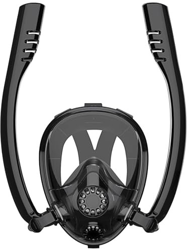 TUDIVING-Professionelle Vollgesichts-Schnorchelmaske für Erwachsene, Schwimmausrüstung, Tauchmaske, Schnorchelmaske mit Abnehmbarer Kamerahalterung (L/XL)