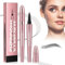 2024 Neu Magischer Augenbrauenstift Wasserfest, 3D Micro Eyebrow Pencil Augenbrauenstift mit 4 Gabelspitze Applikator, Brow Pencil Erzeugt Mühelos Natürlich Aussehende Brauen (3# Grau)