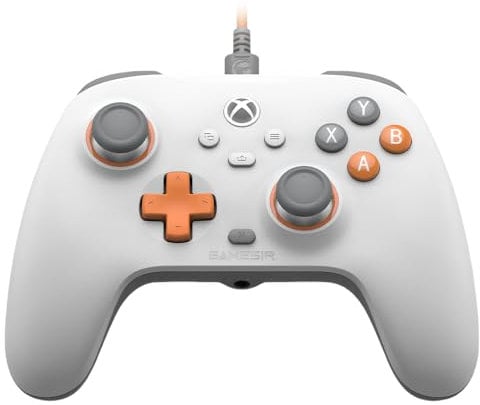 GameSir T7 Wired Controller per Xbox Series X|S, Xbox One & Windows 10/11, Plug and Play Gaming Gamepad con effetto Hall, joysticks/Hall Trigger, jack audio da 3,5 mm, bianco
