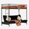 MEUBLE COSY Literas Juveniles 90x190cm Marco de Cama con Sofá Plegable y Somier de Lamas de Metal, Estilo Industrial, para Dormitorio Infantil Hogar, Negro