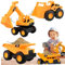Pesoncarl 3PCS/Set Toy Cars Sturdy Sturdy Smoothged Beach Sandspielzeug mit beweglichen Trägheitsteilen orange