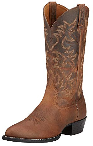 Ariat Men's Heritage Western R Toe Cowboy Boot, Distressed Brown, 11 EE US
