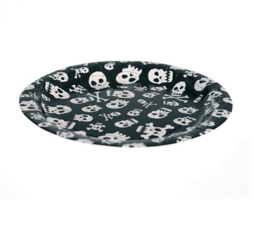 Pack of 6 Skull Paper Plates