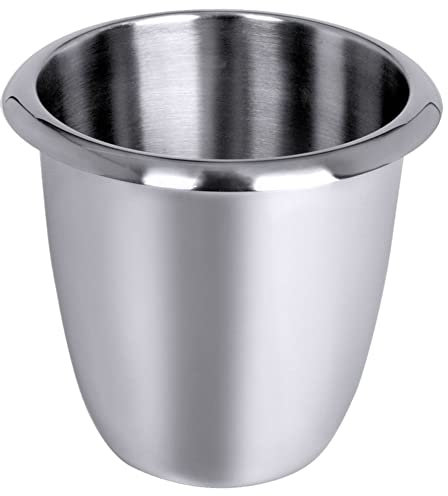 Contacto Edelstahl Sektkühler mit Griffrand, Höhe 21 cm, Durchmesser 19 cm