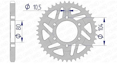 Alu-Kettenrad AFAM 525-41Z (Gun Metal)