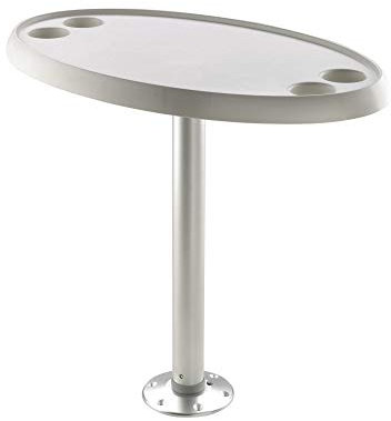 BateauPlus.com Table Ovale 76 X 45 CM Pied Amovible, HA