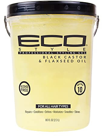 Ecoco Eco Style Gel - Black Castor Flaxseed Oil for Unisex 80 oz Gel