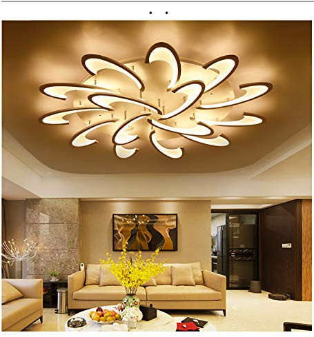 2127 LED Deckenleuchte mit Fernbedienung Lichtfarbe/Helligkeit einstellbar Acryl-Schirm weiß lackierter Metallrahmen Modernes Design Energieeffizienzklasse: A+ Modern (2127-15X)