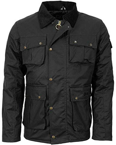 Game Technical Apparel Mens Utilitas II Antique Wax Jacket with Diamond Quilted Lining (S, Black - BLK)