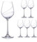 DIAMANTE White Wine Glasses with ‘Aurora’ Collection Hand Cut Design - Set of 6 in a Gift Box