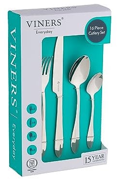 Viners Everyday Breeze 16 Piece 18/0 Silver Stainless Steel Cutlery Set