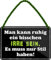 Man kann ruhig ein bisschen irre sein... 18x12 cm Blechschild Hängeschild HS495