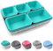 Newthinking Desk Drawer Organiser Trays, 8 Pack Square Organizer Box Stackable Dividers, Save Desk Space Dividers Box for Home Office Cosmetics Storage Boxes (Teal)