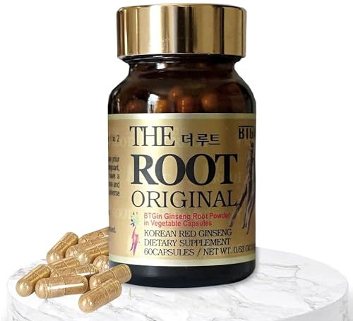 [BTGIN] NO ES EXTRACTO - Cápsulas del Auténtico Ginseng Coreano enriquecidos con Rg3 a través del proceso de fermentado de enzimas – 100% polvo 18000 mg - The Root Original