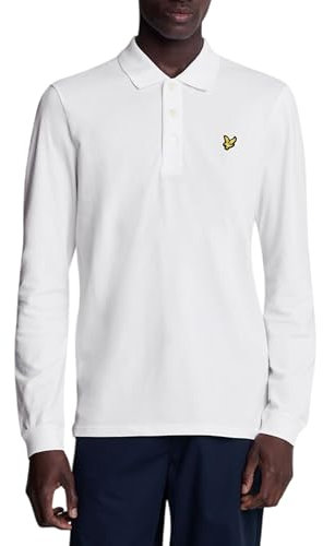 Lyle & Scott Long Sleeve Polo Shirt White XS