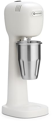 HENDI Professioneller Mixer für Getränke, BPA-frei, Belüfter für leichte Getränke, gefrorener Cappuccino, 1 Becher und 4 Rührstäbchen inklusive, 230 V/400 W, 170 x 196 x 490 mm, weiß