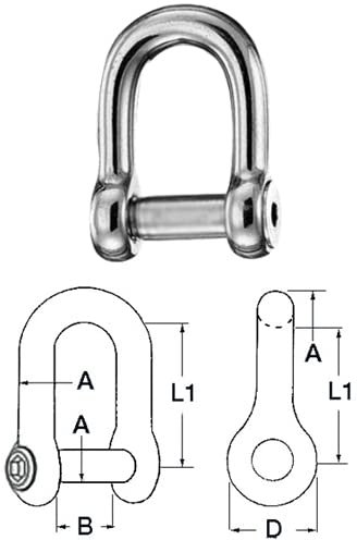 Generico Grillo Inox a Filo (Dritto) per Ancore - Varie Misure (⌀ 10 mm)