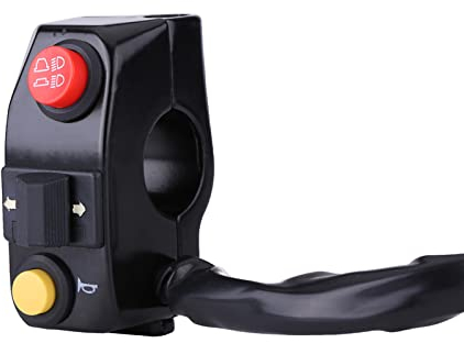 Akozon blinkerschalter Universal 22mm 5 In 1 Motorrad Lenker Scheinwerfer Gefahr Brems Nebelscheinwerfer Horn Ein/Aus-schalter Ersatz Zubehörteil Auto