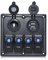 GIDREN 4 Gang Pannello di interruttore a bilanciere Interruttore a bilanciere Pannello Lavagna Elettrico Barca Auto Impermeabile Doppio USB DC 12V/24V LED Camion Rimorchio Marine Veicoli Camping car