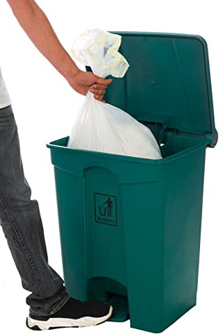 Curvaso Premium 68 Litre Pedal Bin Household Kitchen Medical Commercial Use Large Disposal Recycling Utility Waste Trash Can Colour Dustbin Green