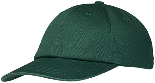 Pembroke Dad Cap, Flache Basecap, Low Profile, Dad Hat, Sommer Mütze, Washed Cotton, Damen und Herren, Einstellbar, Dunkelgrün