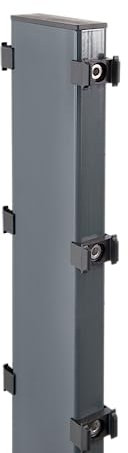 Alberts 646240 Zaunpfosten für Gabionen Step² | verschiedene Längen und Höhen | zum Einbetonieren | anthrazit | Pfostenstärke 12 x 4 cm | Länge 1,89 m