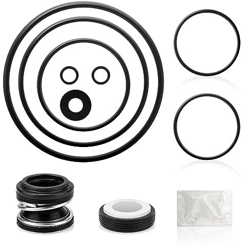 Kit de réparation de joint torique compatible avec Pentair SuperFlo, SuperMax, comprend un joint d'arbre US Seal PS-200, une fronde d'eau et un lubrifiant à joint torique, 2 joints toriques de pompe,