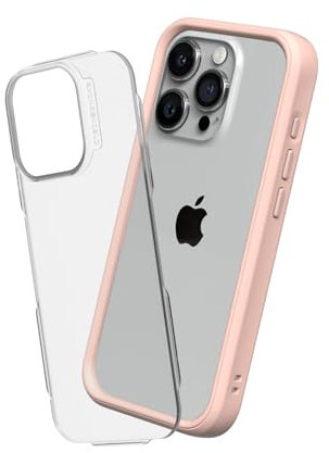 RhinoShield Modulares Case kompatibel mit [iPhone 15 Pro Max] | Mod NX - Anpassbare & stoßdämpfende Schutzhülle im schlanken Design - 3.5 Meter Fallschutz - Samtrosa