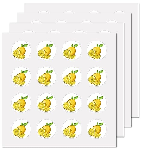 CREATCABIN Zitronen-Planer Vinyl-Aufkleber, 128 Stück, Selbstklebend und Wasserfest, Gelb für Wasserflaschen, Laptop, Gepäck, Tasse, Computer, Mobiltelefon, Skateboard, 2.5x2.5cm