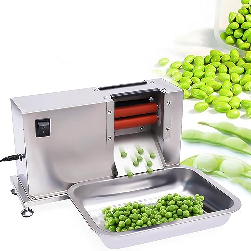 LBMED Desgranadora Guisantes,desgranadoraautomáticaEdamameconvelocidadmotor50rpm/min, Ajuste Automático del Espaciado Los Rodillos,Salida:22kg/h,Alta Velocidad Y Baja Tasarotura,para Soja/Frijoles