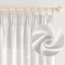 EMEMA Tende Lino Trasparente con Fettuccia Tenda a Traslucido Tenda per Interni Tende Moderne a Vela per Porte Balcone Adatte per Soggiorno Camera da Letto 2 Pannelli 140x280 cm Bianco