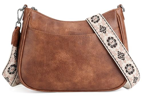APHISON Trendy Leather Crossbody Purse with Adjustable Strap, Women's Shoulder Handbag