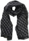GUESS Mito Jacquard Scarf 90 x 180, Dab - Dark Black, Einheitsgröße