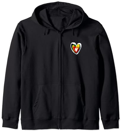 I Love Zimbabwe National Flag Colors My Heart Beats For Zim Zip Hoodie