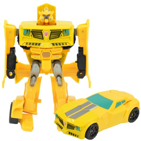 Deformierter Auto Spielzeug Roboter für Kinder - Gelb, 2-in-1 Transform Auto Action Figure, Geschenk für Jungen und Mädchen ab 3 Jahren