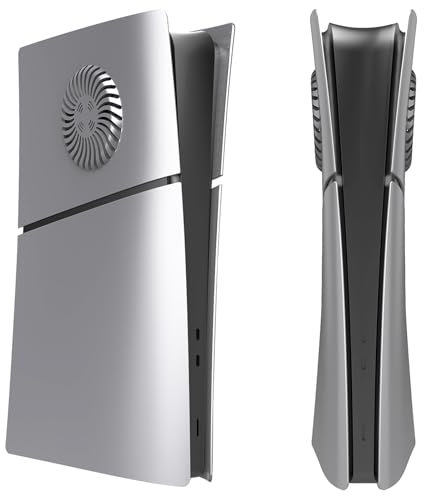 Plaques de protection de console pour PS5 Slim,avec évents de refroidissement,Plaques de protection de console anti-rayures pour Sony Playstation 5 Slim,Accessoires pour coques (Édition numérique)