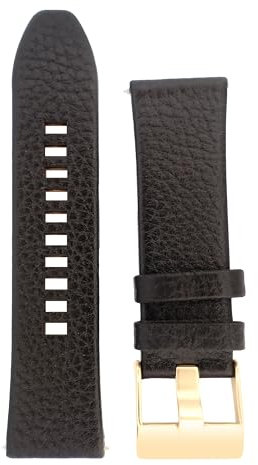 Diesel Armbanduhren für Herren 26mm, Schwarz Leder, original ersatzband für DZ4344