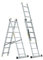 DRABEST Pro Aluminium-Leiter - Stark und langlebig - Verzinkte Haken - EN-131 Standard - Ergonomische Konstruktion - 2-Element - 2x7 Sprossen 150 kg Belastbarkeit - 46 x 300 x 10,5 cm