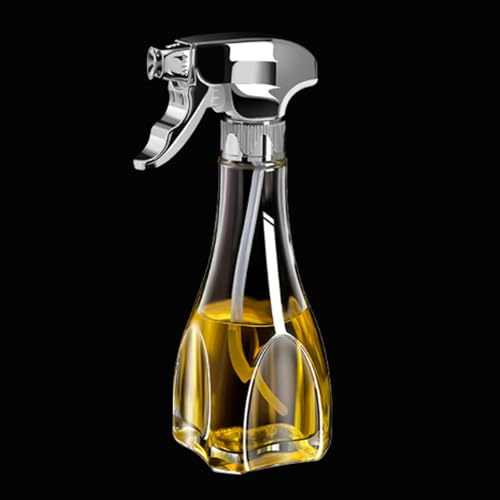 QSPORTPEAK Botella de aerosol, pulverizador de aceite de 240 ML para ensaladas,panadería,fritura,barbacoa,Sr. pulverizador de aceite de oliva,accesorio de cocina para freidoras de aire(plata)