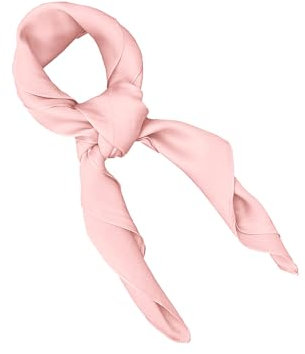 TMK Sciarpe Quadrata in raso per Donna Uomo Unisex per tutte le Stagioni Elegeante e Leggero cod.A1500 (Tinta Unica, Rosa, Confezione da 1)