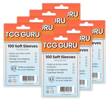 TCG Guru Soft Sleeves, Schutzhüllen, 100er Pack, Größe 67x92 mm, für Sammelkarten in standart Größe (7)