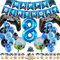 Hierein Geburtstagsdeko 8 Jahre Jungen, XXL Gamer Ballons Kindergeburtstag Deko mit Tortendeko Banner, 37 Stück Gaming Controller Luftballons Deko Geburtstag für 8 Jahre Junge Kinder