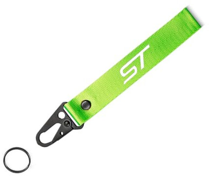 WxsTZL Porte-clés Porte clés Voiture Compatible avec pour Ford St STLINE Kuga Focus Fiesta Ecosport Fibre Composite Cadeaux Famille,150×25mm-D
