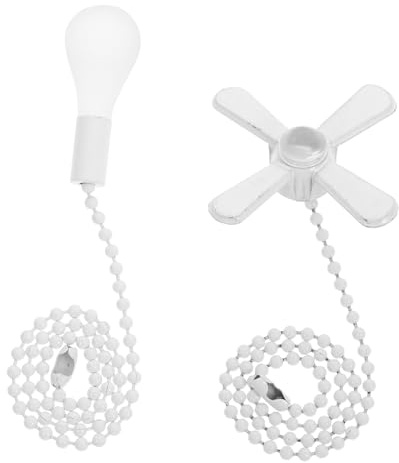 SWOOMEY 2pcs Ceiling Fan Lighting Pull Cord Chain Chrome Pull Chain Ceiling Fan Light