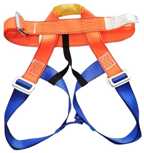 Buhyujkm Klettergurt, Halbkörper-Sicherheitsgurt für Outdoor-Kletterausrüstung, dick, bequem, für Herren, Bergsteigen, vielseitig einsetzbar und verstellbar für Dachdeckung, Bau