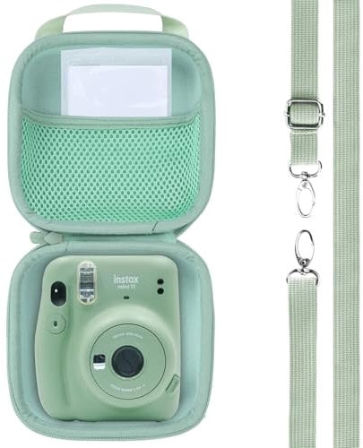 Lebakort Hard Carry Case Compatibie with Fujifilm Instax Mini 12/11 Instant Camera,Mint Green